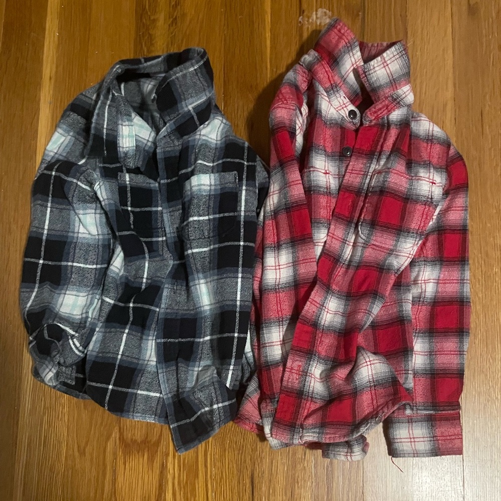 2 5T flannel shirts